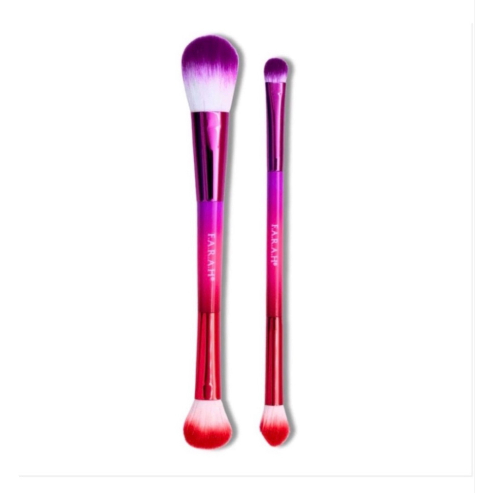 F.A.R.A.H Blush Highlight Shade Blend Makeup Brush Set New